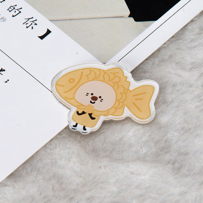 Cartoon Pin Brooches Made Of Acrylic Featuring Playful Designs For Stylish Accessories