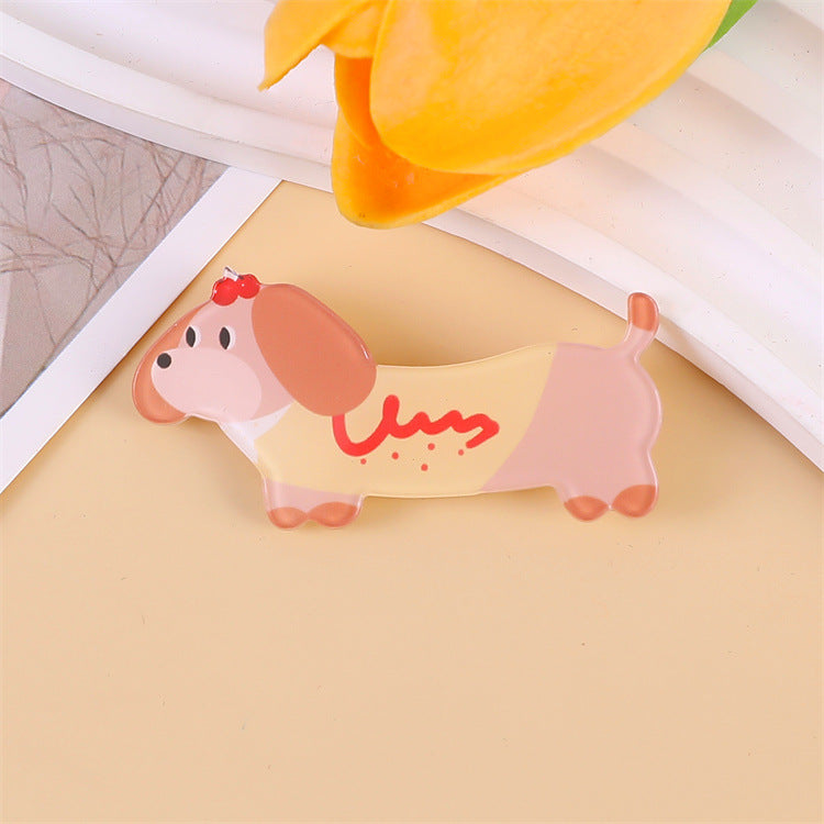 Animal Pattern Acrylic Dog Pin Brooch, Stylish And Durable Jewelry Accessory