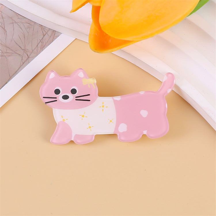Animal Pattern Acrylic Dog Pin Brooch, Stylish And Durable Jewelry Accessory