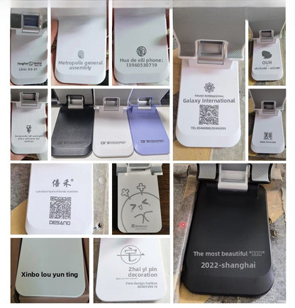 Metal Mobile Phone Holder In Black With Durable Silica Gel Components For Secure Grip