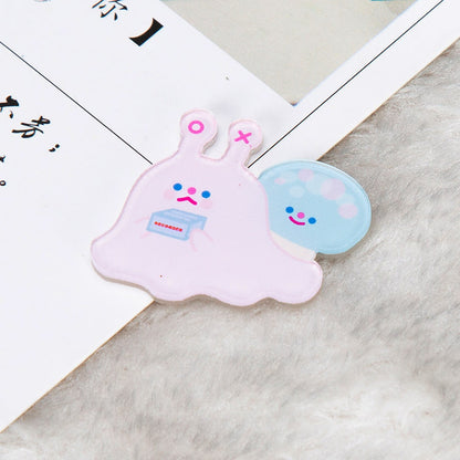 Cartoon Pin Brooches Made Of Acrylic Featuring Playful Designs For Stylish Accessories