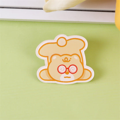 Animal Bear Cartoon Pin Brooches Made Of Acrylic Featuring Cute Design