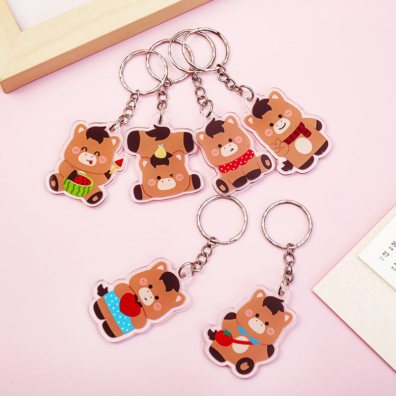 Anime Horse Cartoon Character Keychain Made Of Durable Acrylic Material