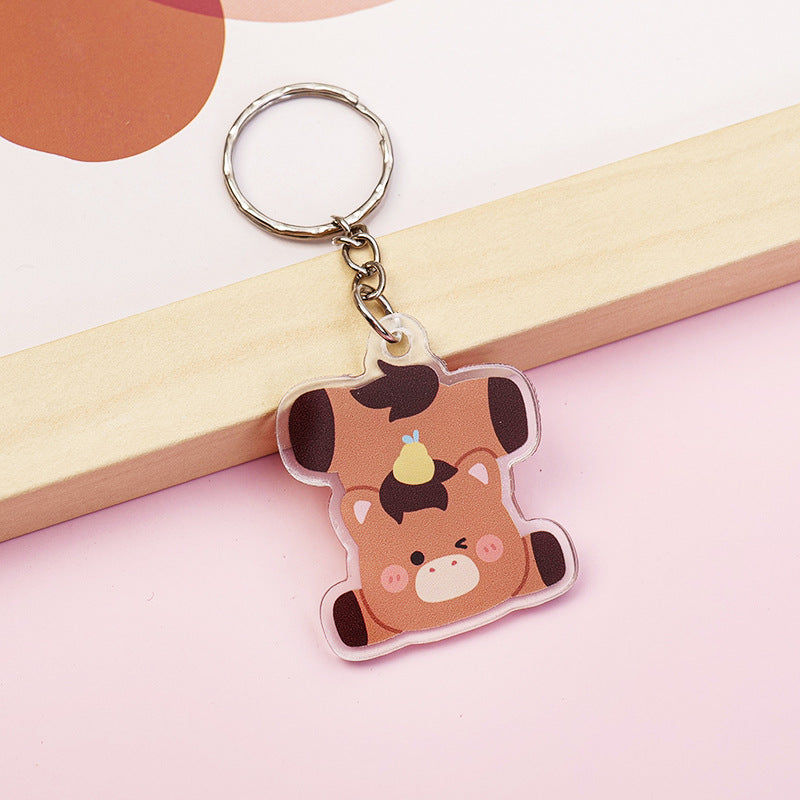 Anime Horse Cartoon Character Keychain Made Of Durable Acrylic Material