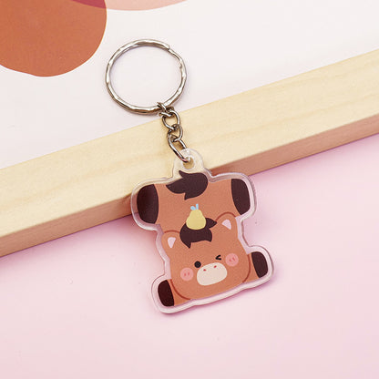 Anime Horse Cartoon Character Keychain Made Of Durable Acrylic Material