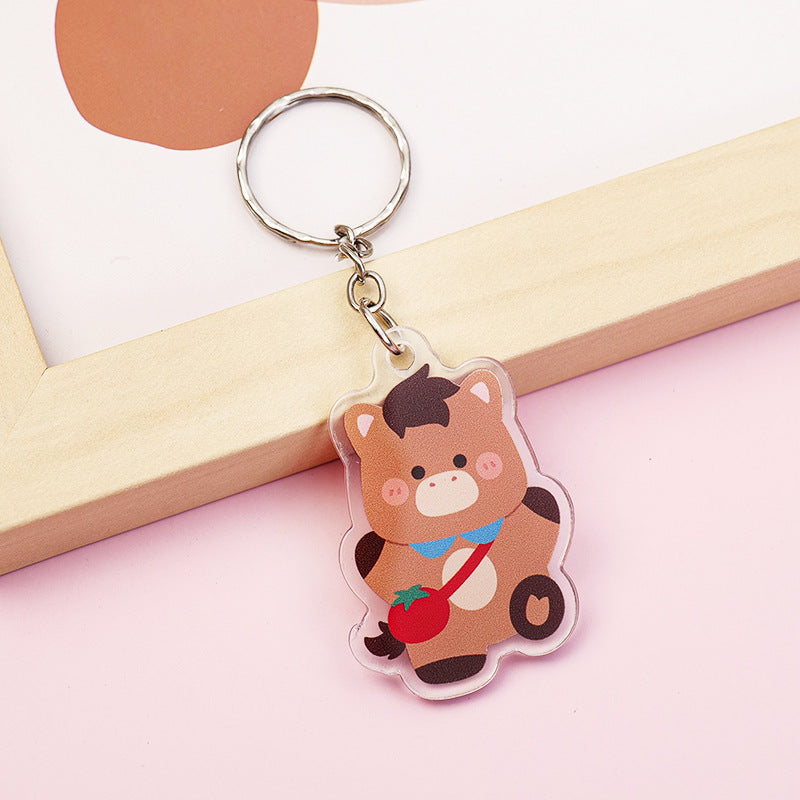 Anime Horse Cartoon Character Keychain Made Of Durable Acrylic Material