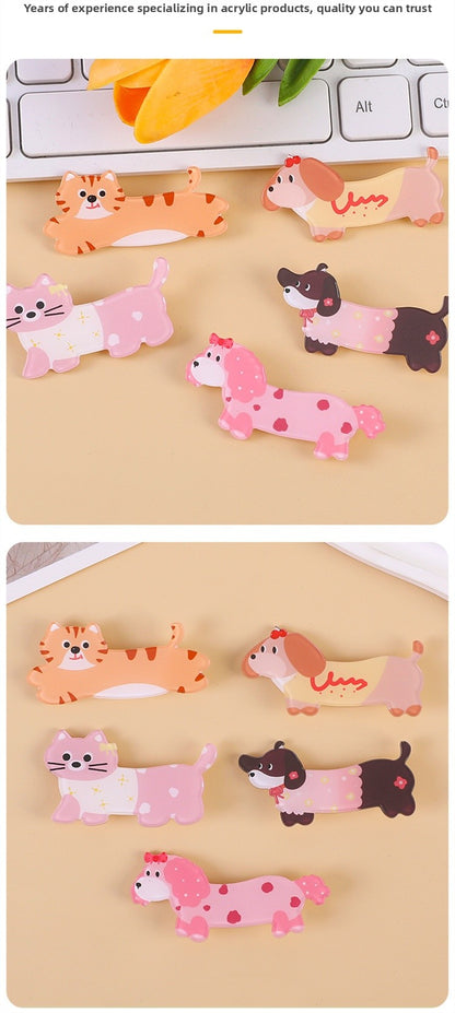 Animal Pattern Acrylic Dog Pin Brooch, Stylish And Durable Jewelry Accessory