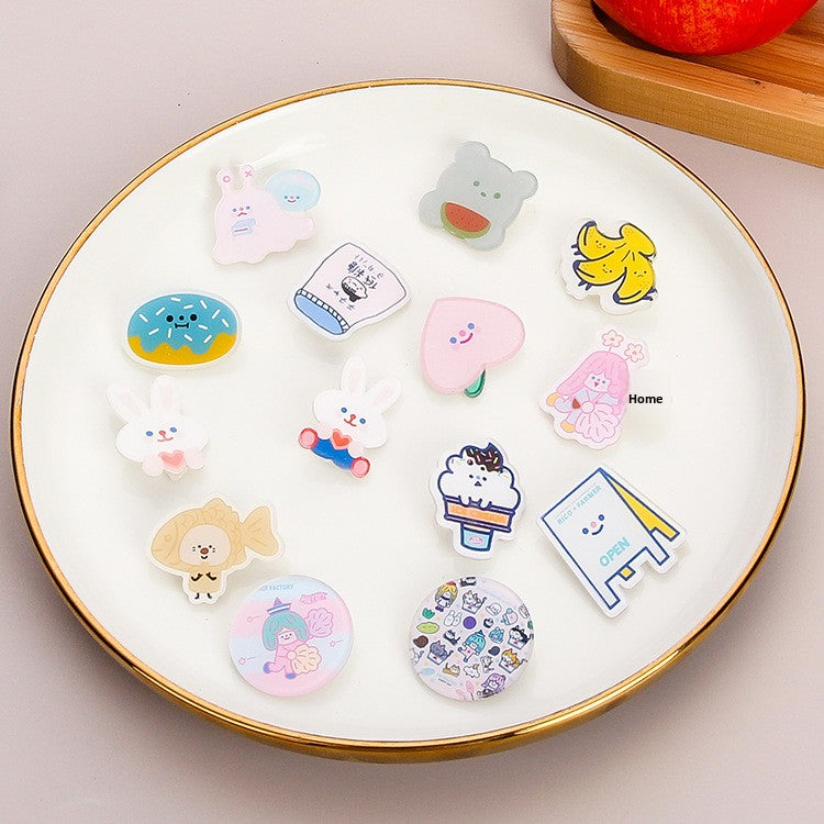 Cartoon Pin Brooches Made Of Acrylic Featuring Playful Designs For Stylish Accessories