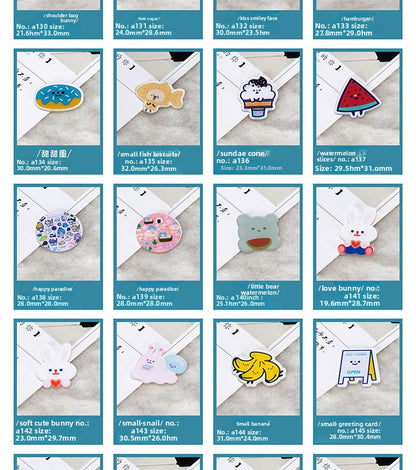 Cartoon Pin Brooches Made Of Acrylic Featuring Playful Designs For Stylish Accessories