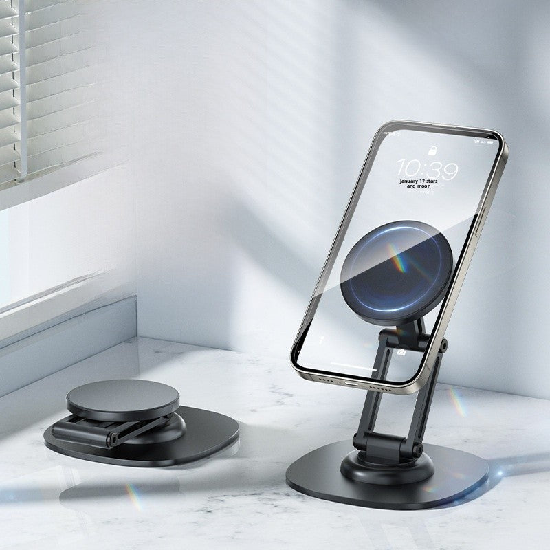 Metal Mobile Phone Holder In Black With Durable Silica Gel Components For Secure Grip