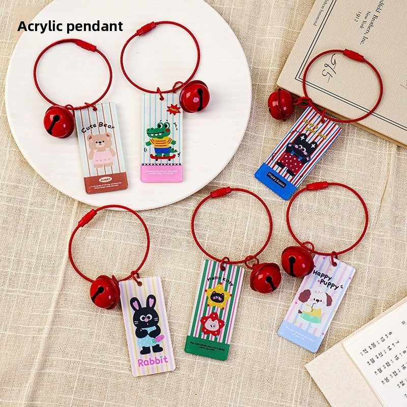Animal Pattern Acrylic Keychain Featuring Durable Design For Everyday Use