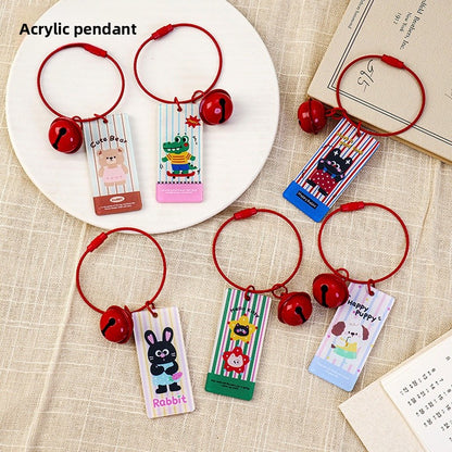 Animal Pattern Acrylic Keychain Featuring Durable Design For Everyday Use