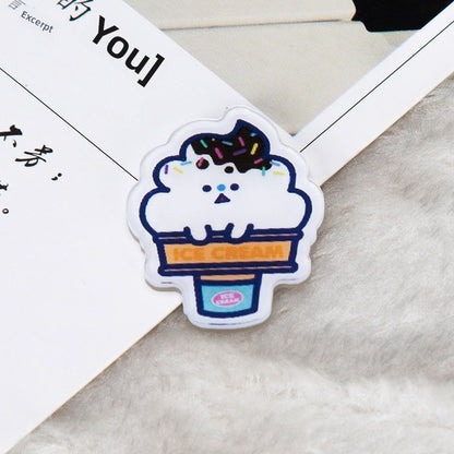 Cartoon Pin Brooches Made Of Acrylic Featuring Playful Designs For Stylish Accessories