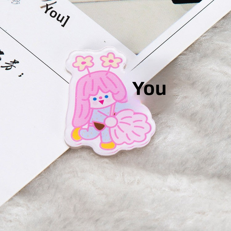Cartoon Pin Brooches Made Of Acrylic Featuring Playful Designs For Stylish Accessories
