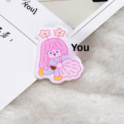Cartoon Pin Brooches Made Of Acrylic Featuring Playful Designs For Stylish Accessories