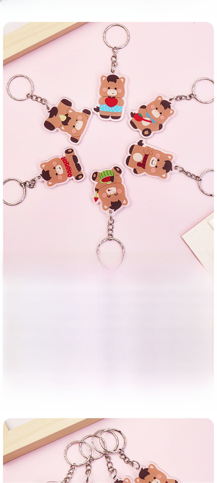 Anime Horse Cartoon Character Keychain Made Of Durable Acrylic Material