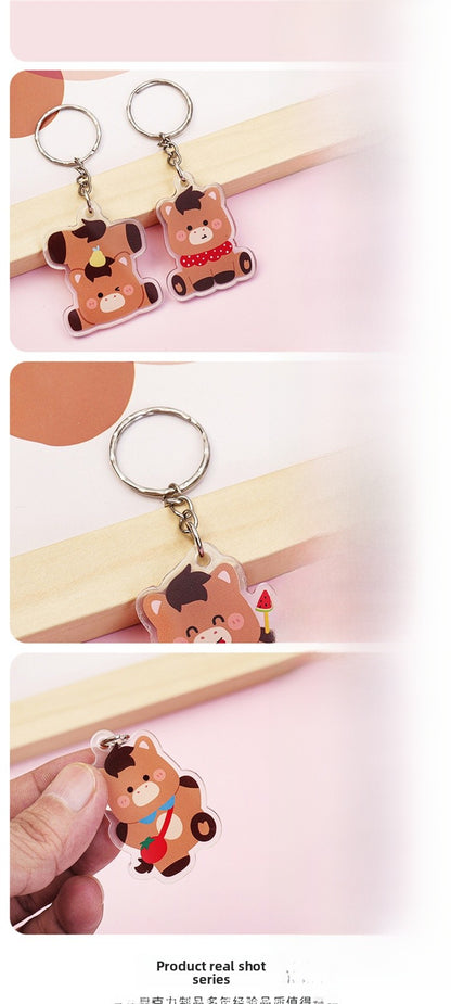Anime Horse Cartoon Character Keychain Made Of Durable Acrylic Material