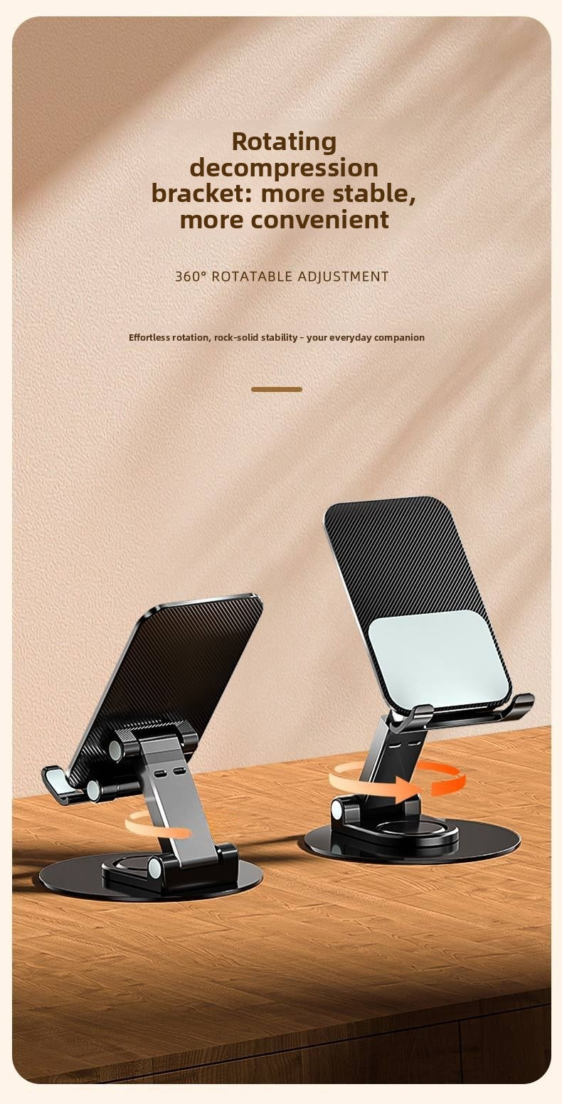 Folding Bracket Phone Stand Made Of Durable Aluminium Alloy In Black