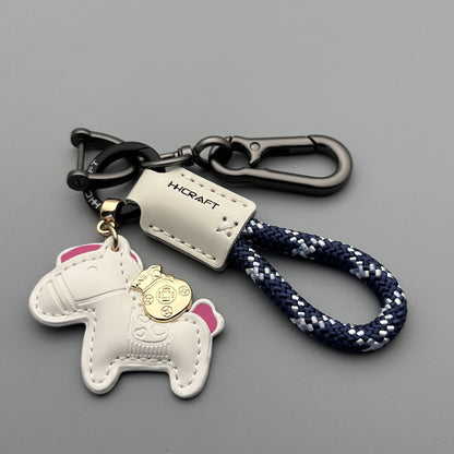 Horse Pattern Keychain Made Of Durable PU Leather, Stylish And Practical Accessory For Everyday Use