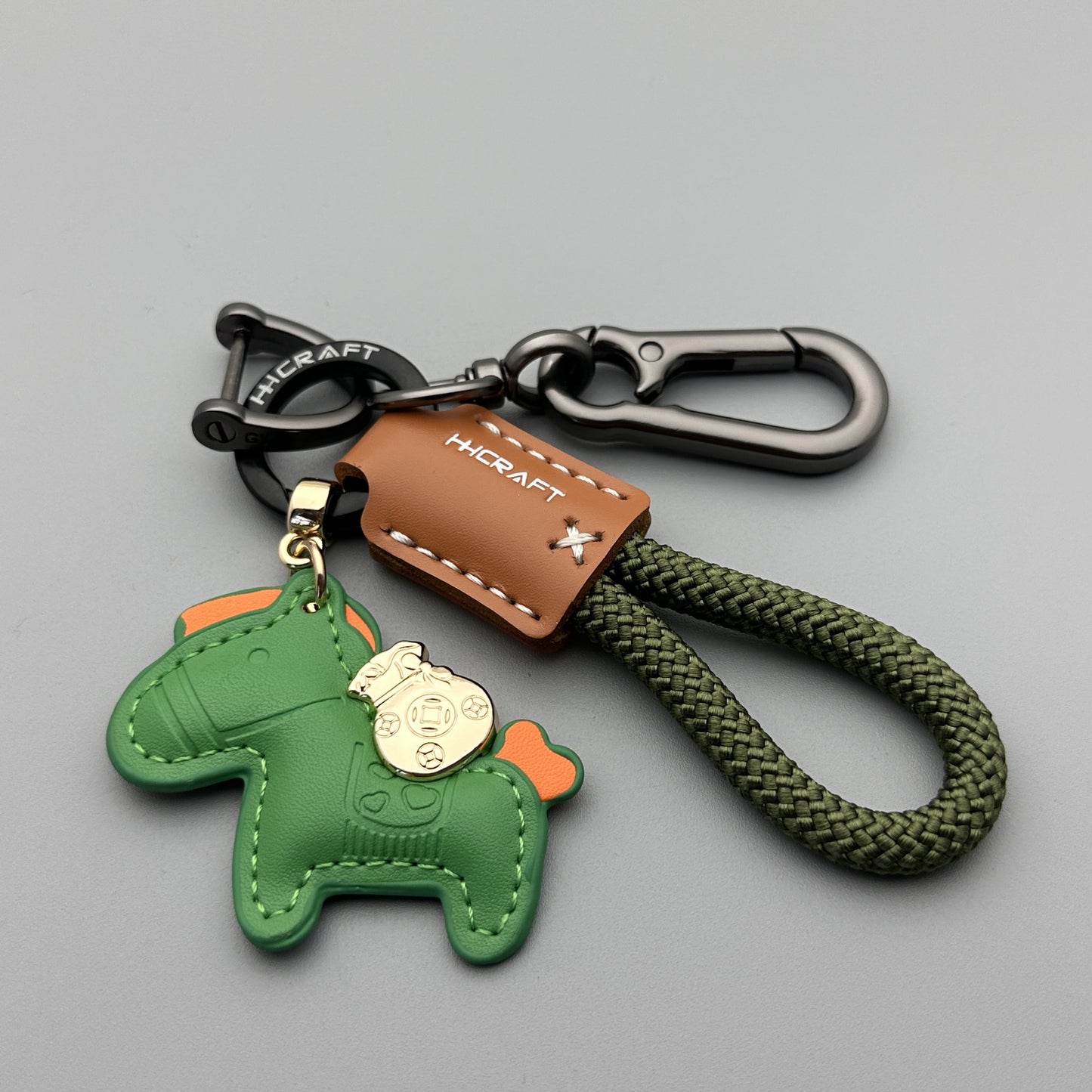 Horse Pattern Keychain Made Of Durable PU Leather, Stylish And Practical Accessory For Everyday Use