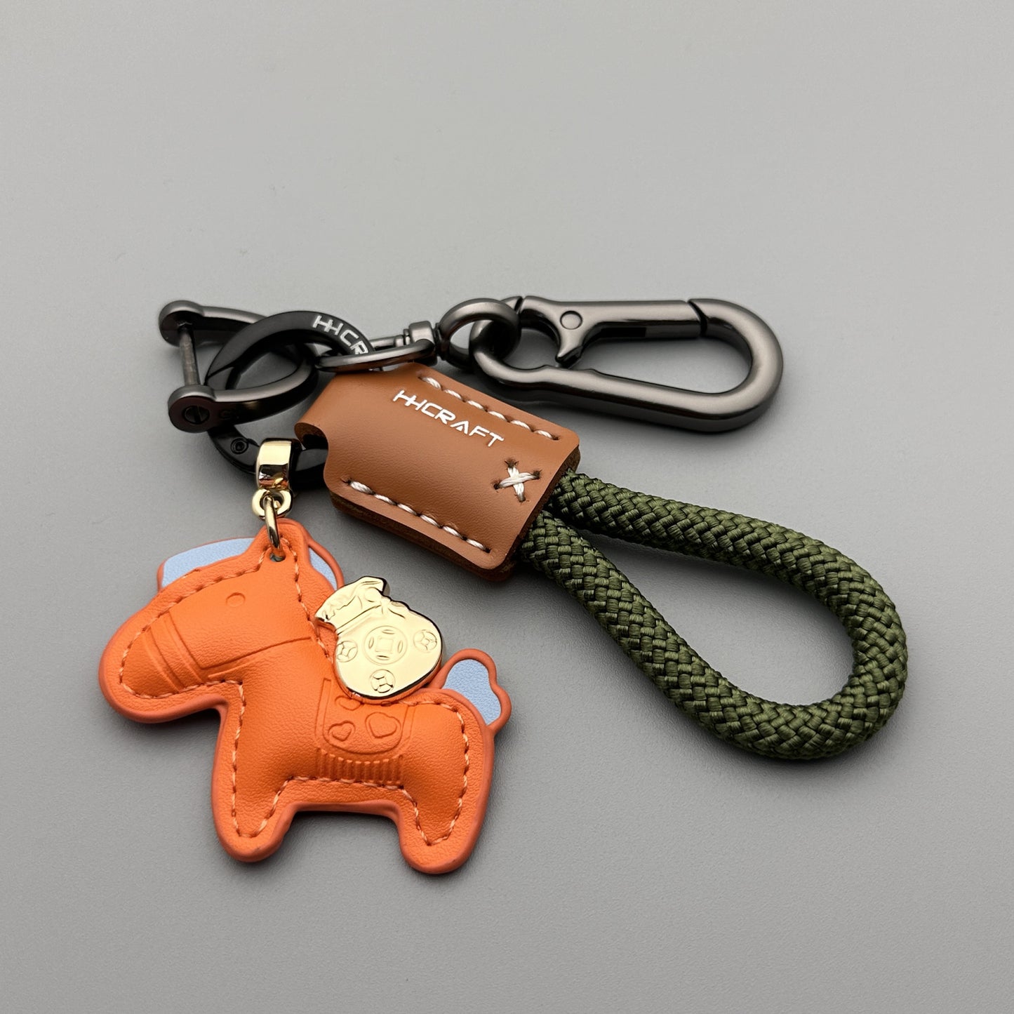 Horse Pattern Keychain Made Of Durable PU Leather, Stylish And Practical Accessory For Everyday Use