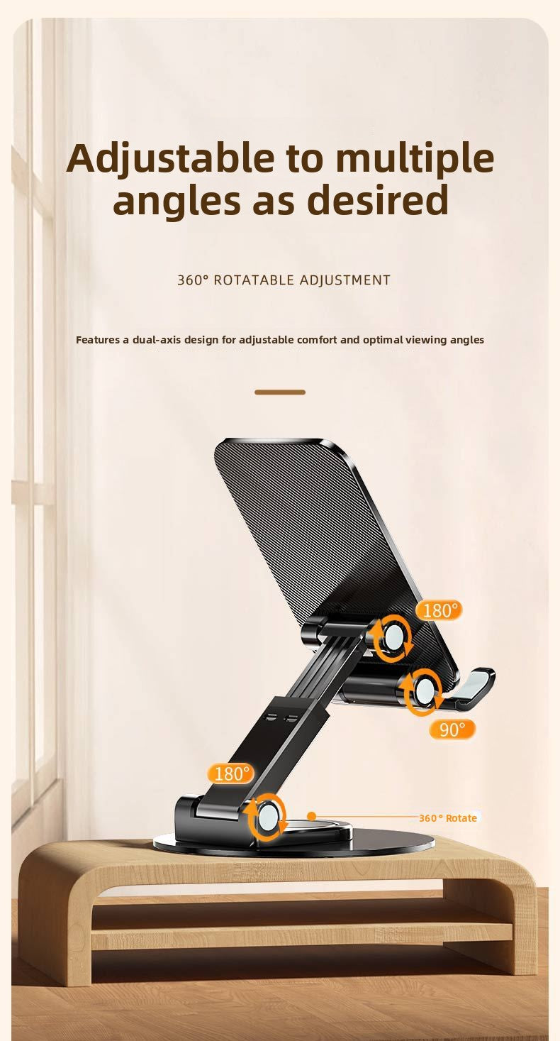 Folding Bracket Phone Stand Made Of Durable Aluminium Alloy In Black