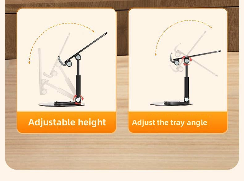 Folding Bracket Phone Stand Made Of Durable Aluminium Alloy In Black