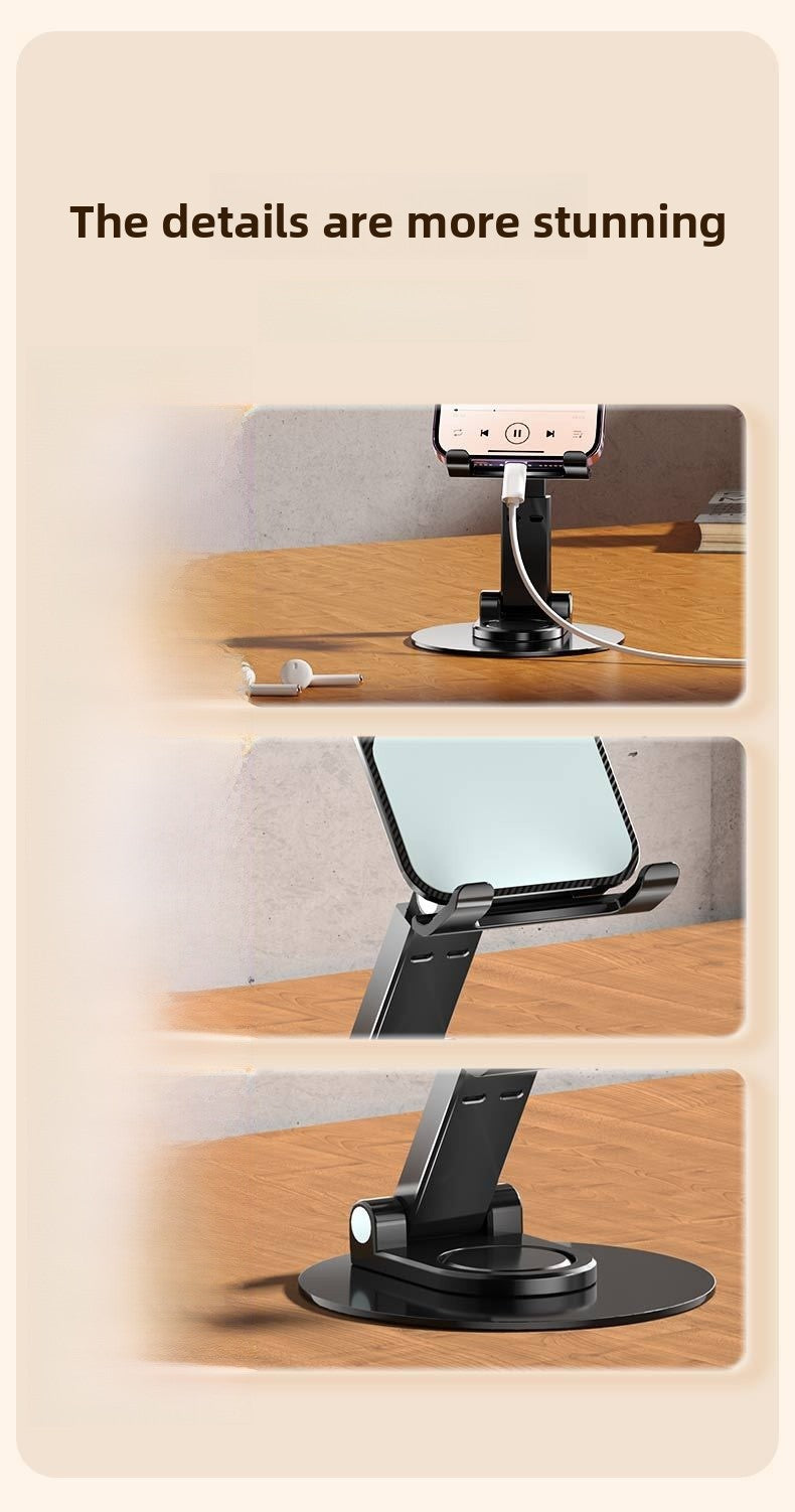 Folding Bracket Phone Stand Made Of Durable Aluminium Alloy In Black