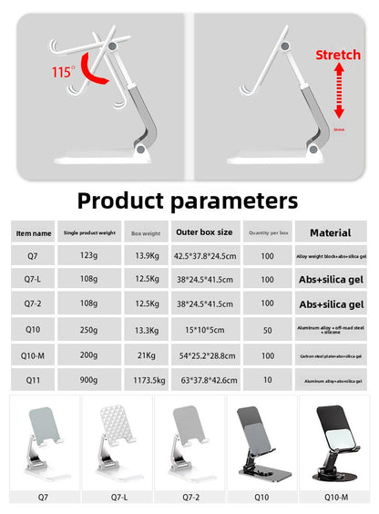 Folding Bracket Phone Stand Made Of Durable Aluminium Alloy In Black