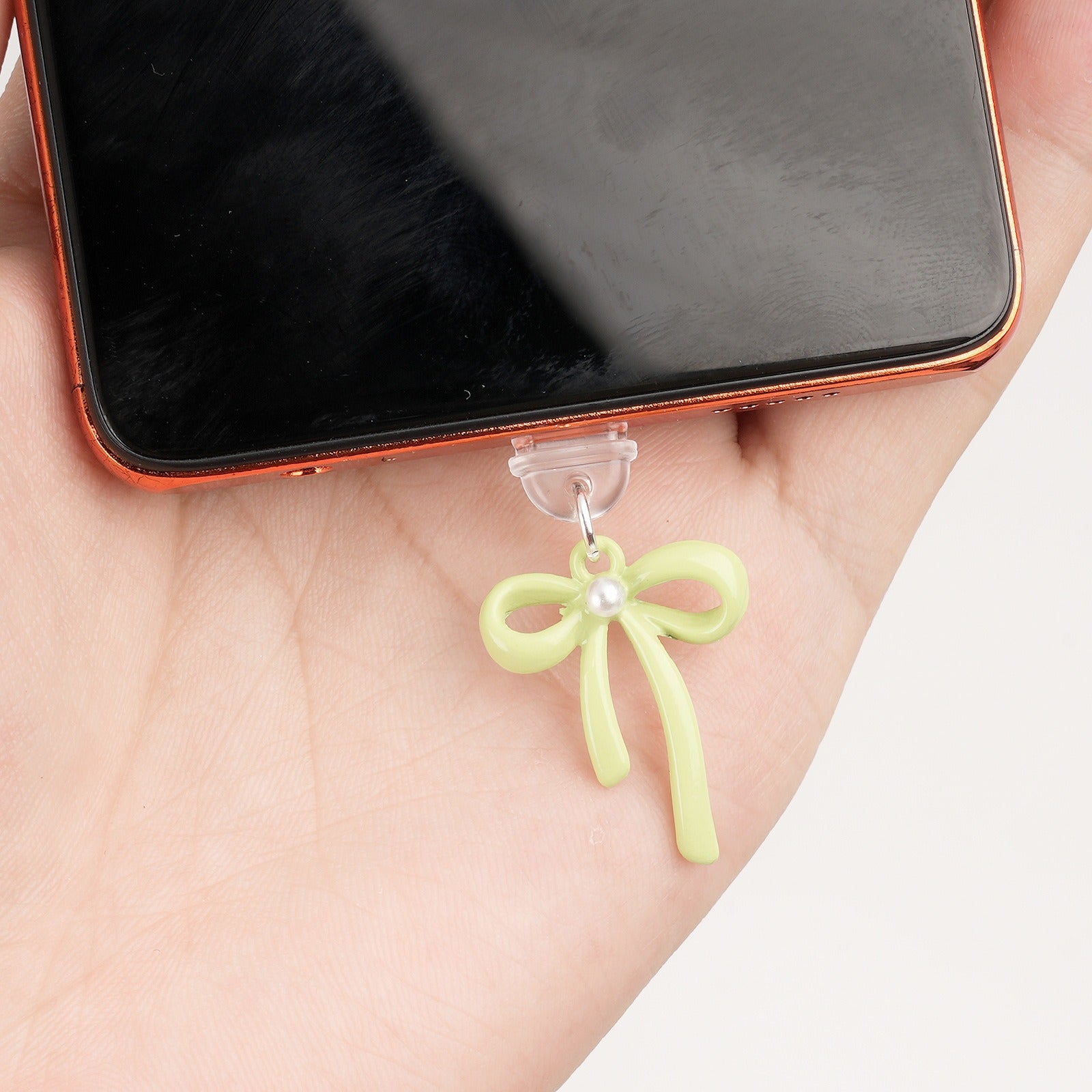 Green Mobile Phone Dust Plug Compatible With Apple Devices, Stylish And Protective Accessory