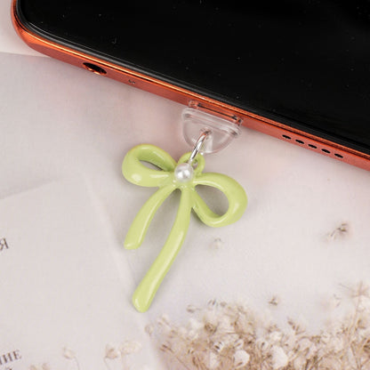 Green Mobile Phone Dust Plug Compatible With Apple Devices, Stylish And Protective Accessory