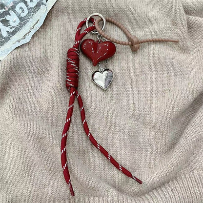 Heart Shape Acrylic Pendant With Bow Knot Design, Stylish Hanging Decoration