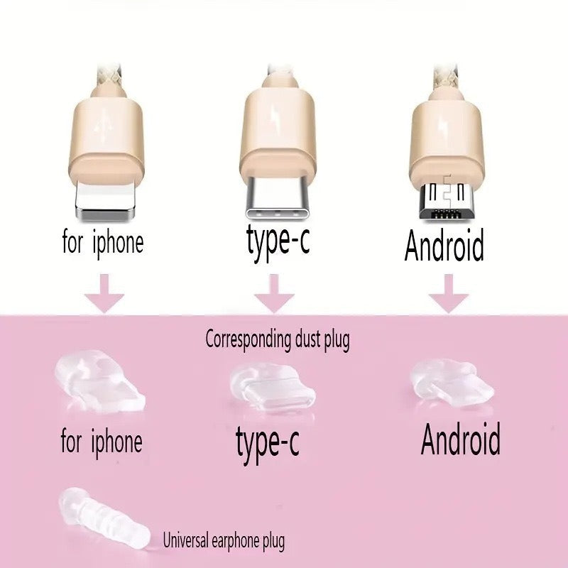 Green Mobile Phone Dust Plug Compatible With Apple Devices, Stylish And Protective Accessory