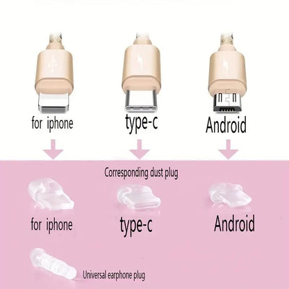 Green Mobile Phone Dust Plug Compatible With Apple Devices, Stylish And Protective Accessory