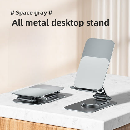 Folding Bracket Phone Stand Made Of Durable Aluminium Alloy In Black