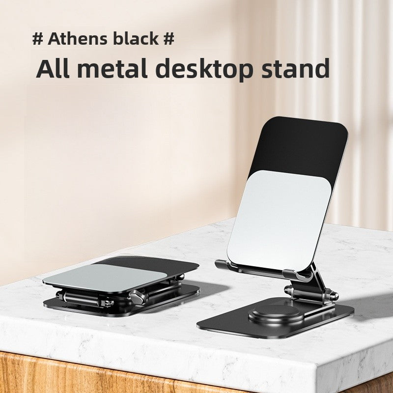 Folding Bracket Phone Stand Made Of Durable Aluminium Alloy In Black