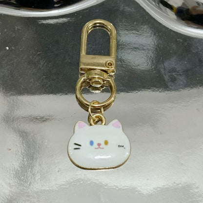 Cat Pattern Alloy Keychain Featuring Durable Metal Design, Perfect For Everyday Use And Gift Giving