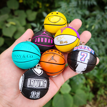 Basketball Pattern Plastic Keychain, Stylish And Durable Keychain Accessory