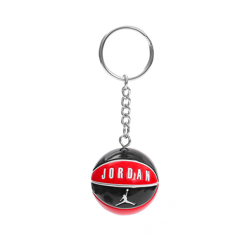 Basketball Pattern Plastic Keychain, Stylish And Durable Keychain Accessory