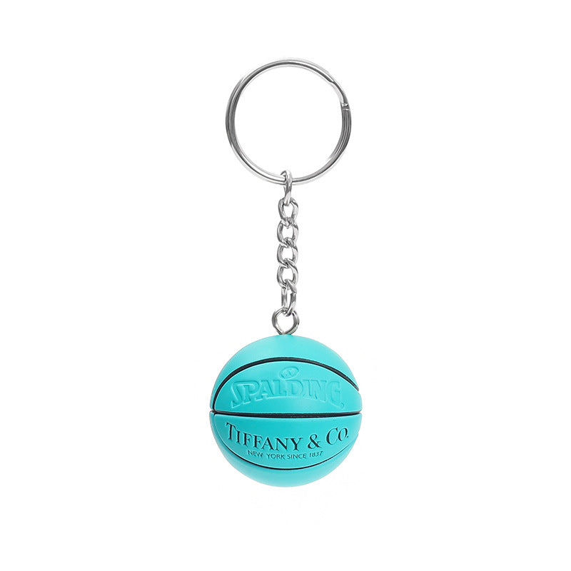Basketball Pattern Plastic Keychain, Stylish And Durable Keychain Accessory