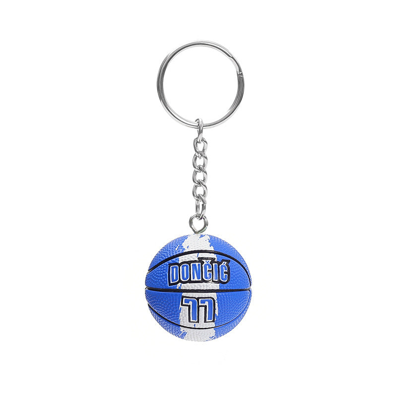 Basketball Pattern Plastic Keychain, Stylish And Durable Keychain Accessory