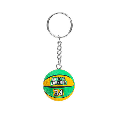 Basketball Pattern Plastic Keychain, Stylish And Durable Keychain Accessory