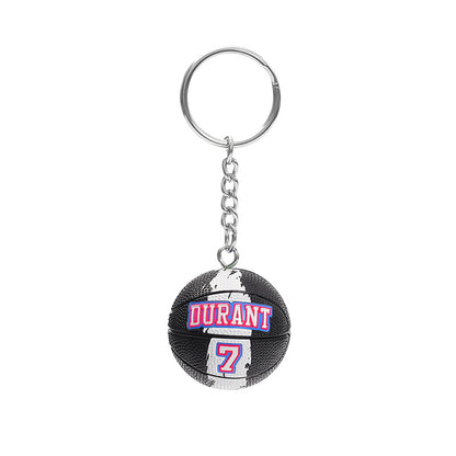 Basketball Pattern Plastic Keychain, Stylish And Durable Keychain Accessory