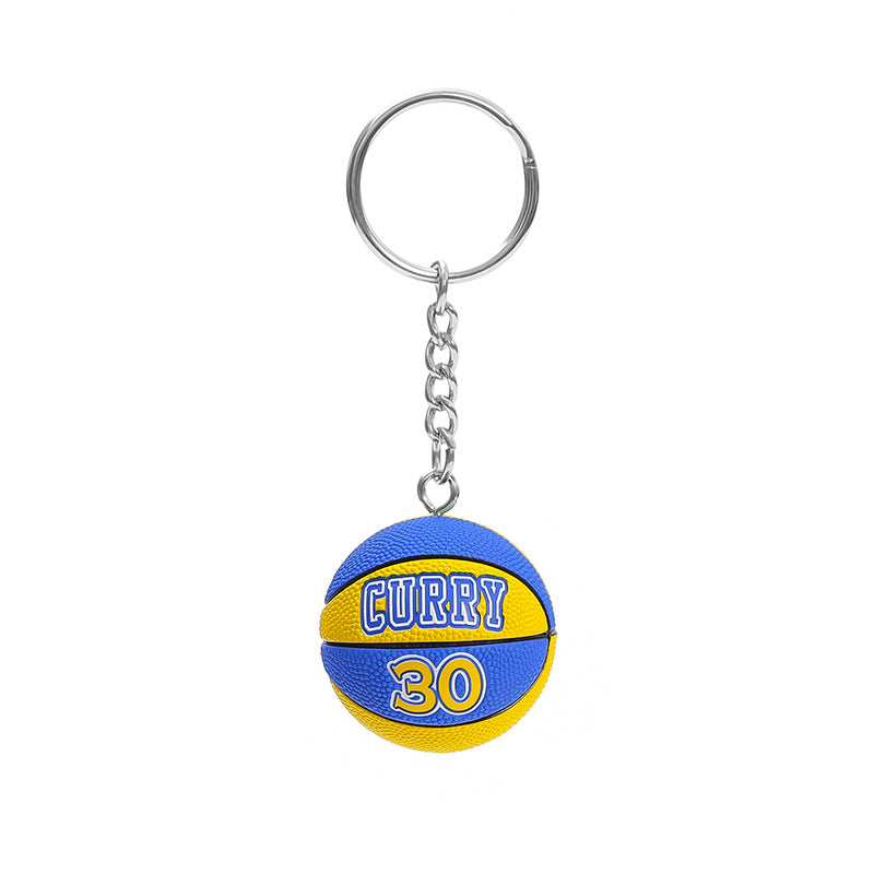 Basketball Pattern Plastic Keychain, Stylish And Durable Keychain Accessory