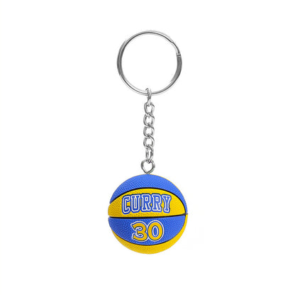 Basketball Pattern Plastic Keychain, Stylish And Durable Keychain Accessory