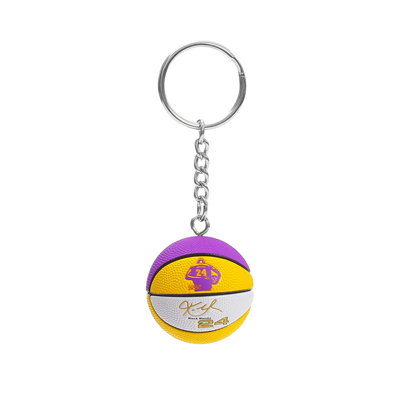 Basketball Pattern Plastic Keychain, Stylish And Durable Keychain Accessory