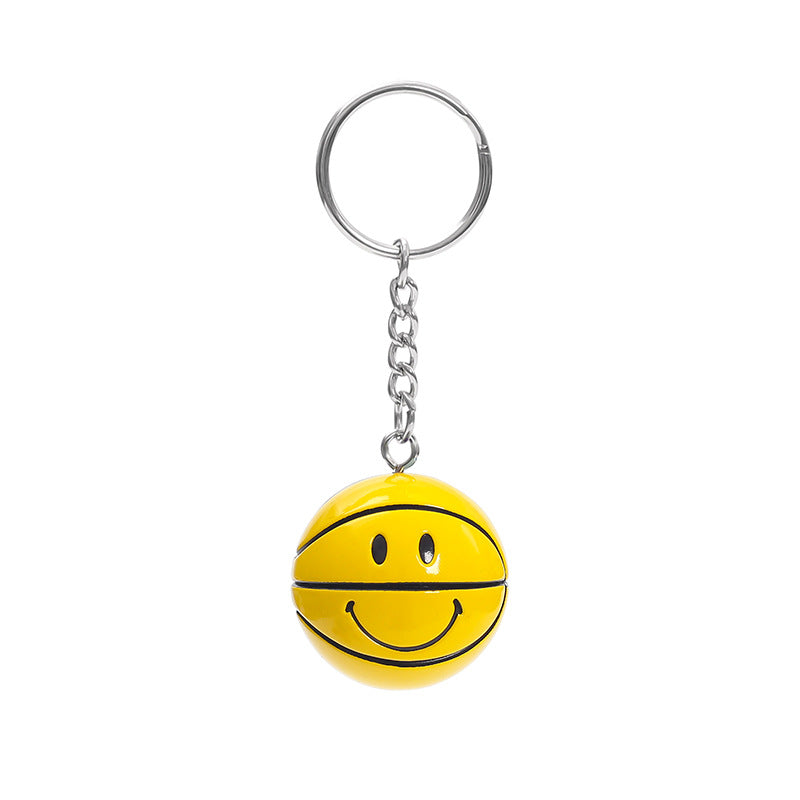 Basketball Pattern Plastic Keychain, Stylish And Durable Keychain Accessory