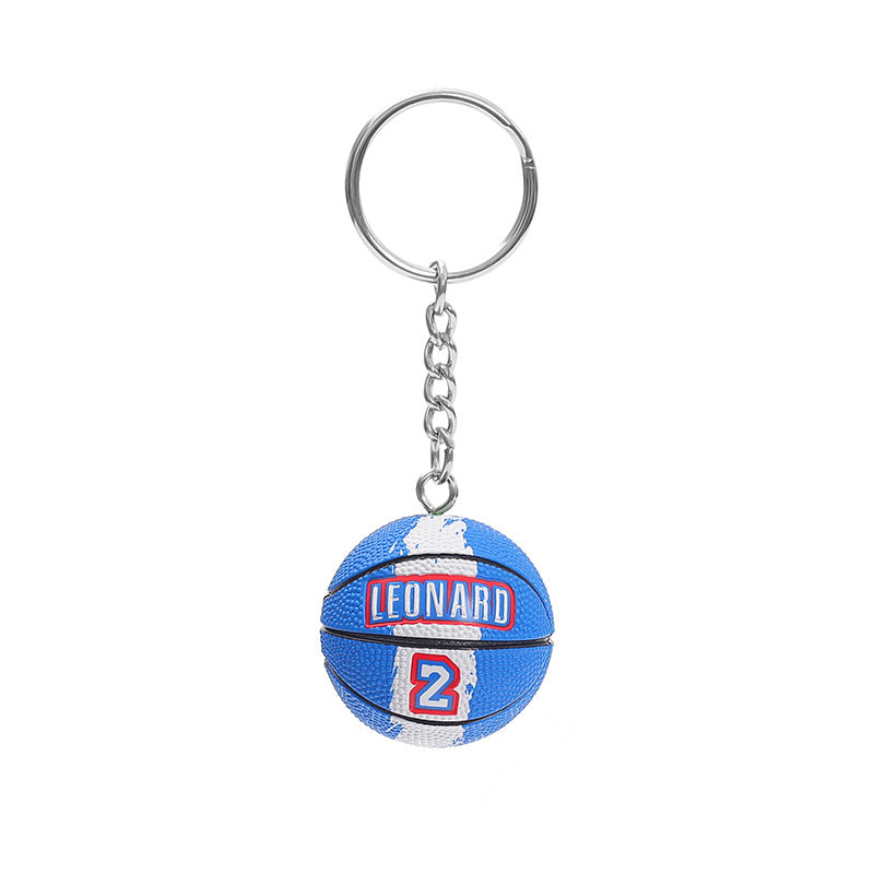 Basketball Pattern Plastic Keychain, Stylish And Durable Keychain Accessory