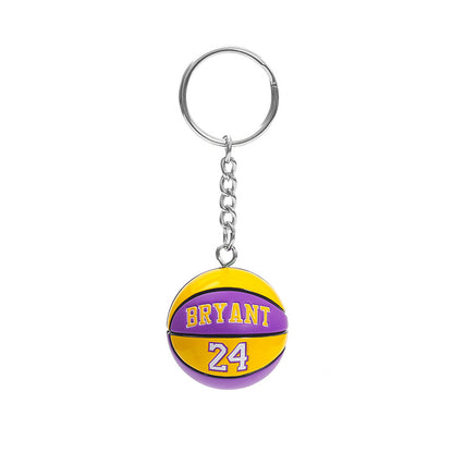 Basketball Pattern Plastic Keychain, Stylish And Durable Keychain Accessory