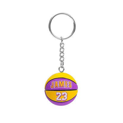 Basketball Pattern Plastic Keychain, Stylish And Durable Keychain Accessory